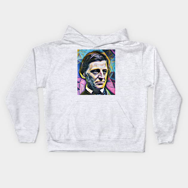 Ralph Waldo Emerson Portrait | Ralph Waldo Emerson Artwork 2 Kids Hoodie by JustLit